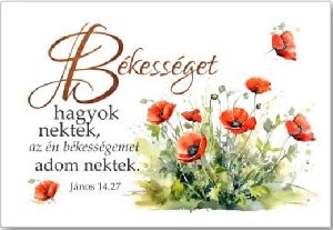 Igés kártya (Általános) - Békességet hagyok nektek...