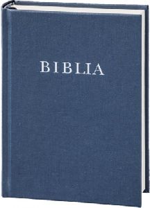 Biblia (RÚF) középméretű, kék vászonkötésű