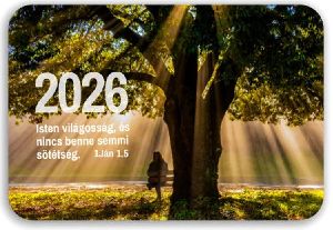 Naptár - Kártyanaptár 2026 (Isten világosság...)